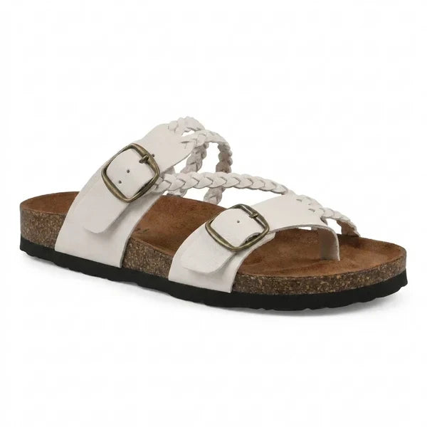 Hayleigh Braided Cork Orthopaedic Sandals - Single Buckle