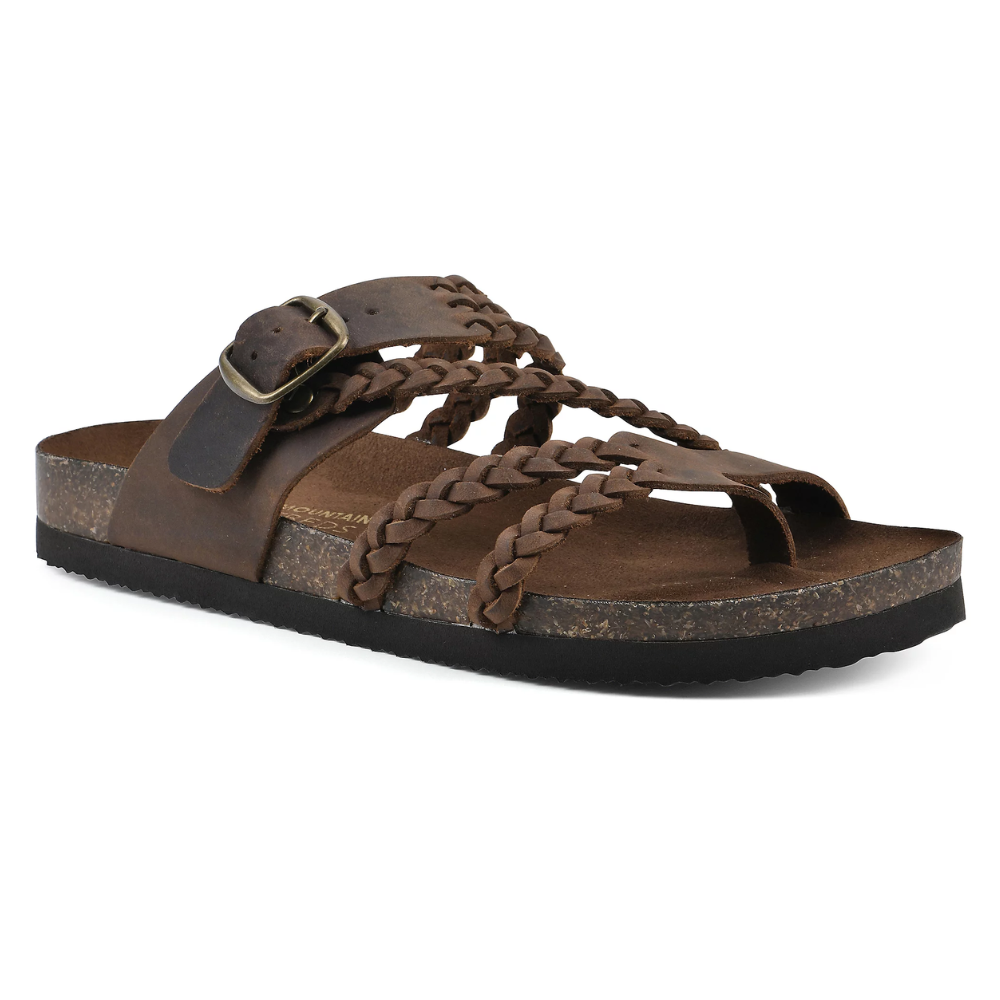 Hayleigh Braided Cork Orthopaedic Sandals - Single Buckle