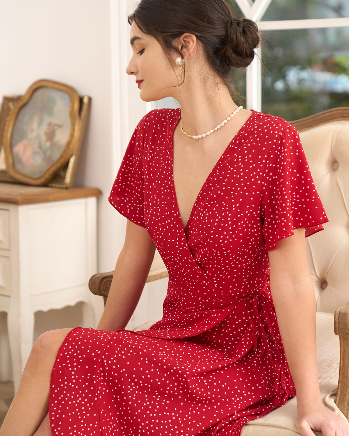 LUCIA | POLKA DOT WRAP DRESS