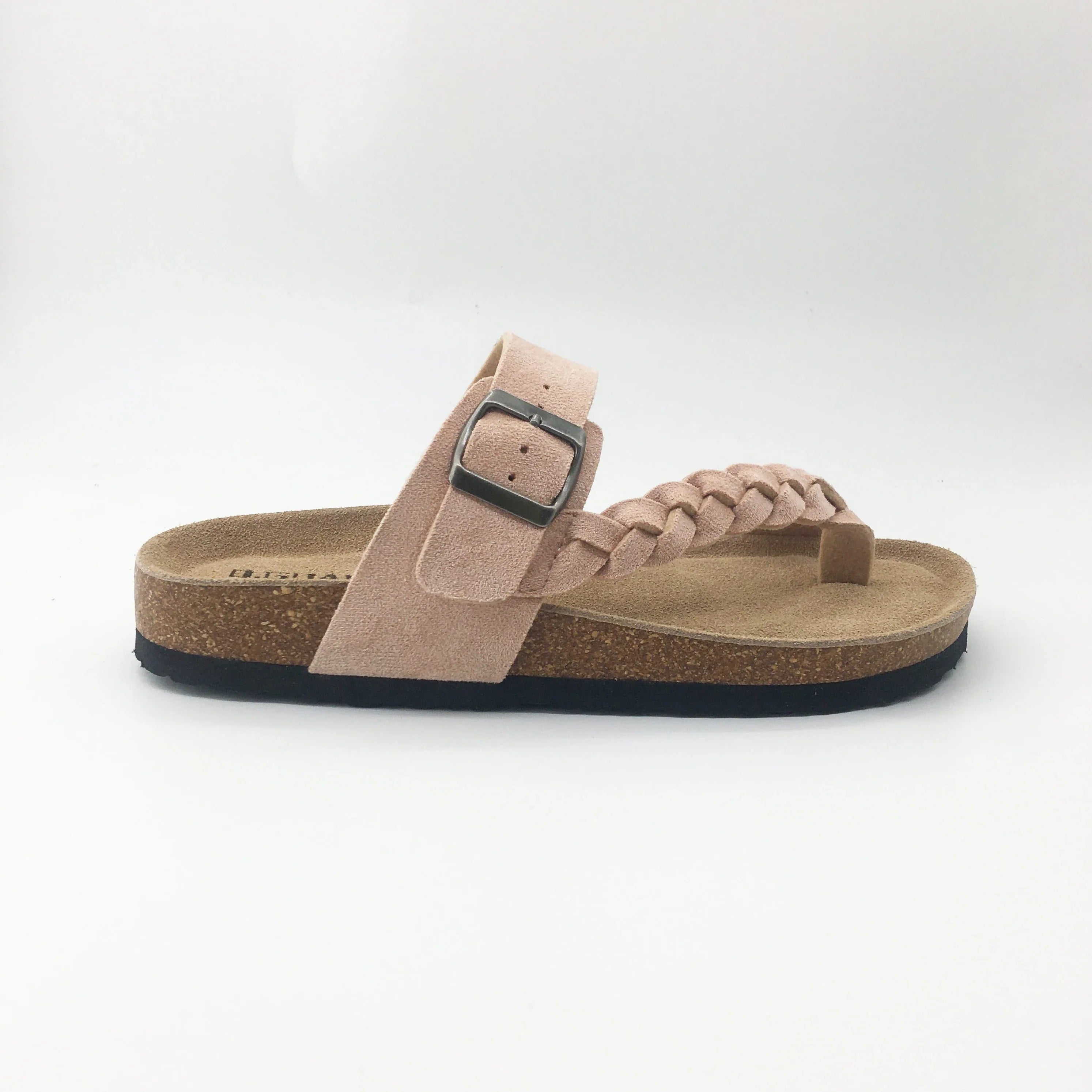 Blush - Braided Toe-Post Orthopaedic Slides