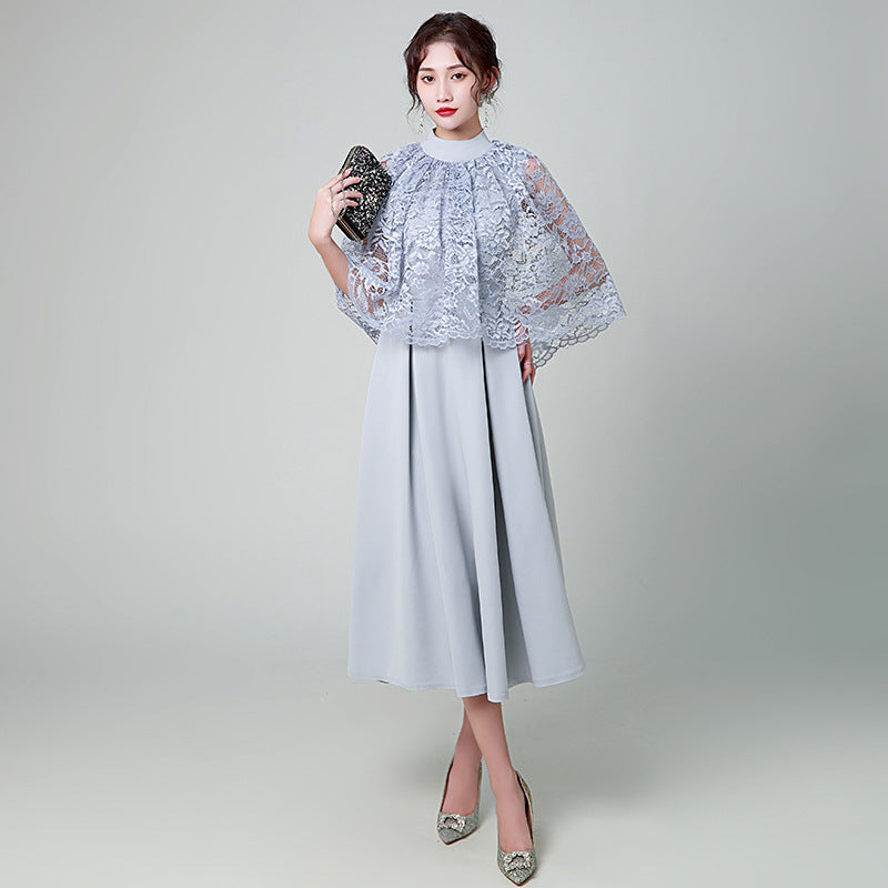 Elara | Navy Blue Long Evening Dress