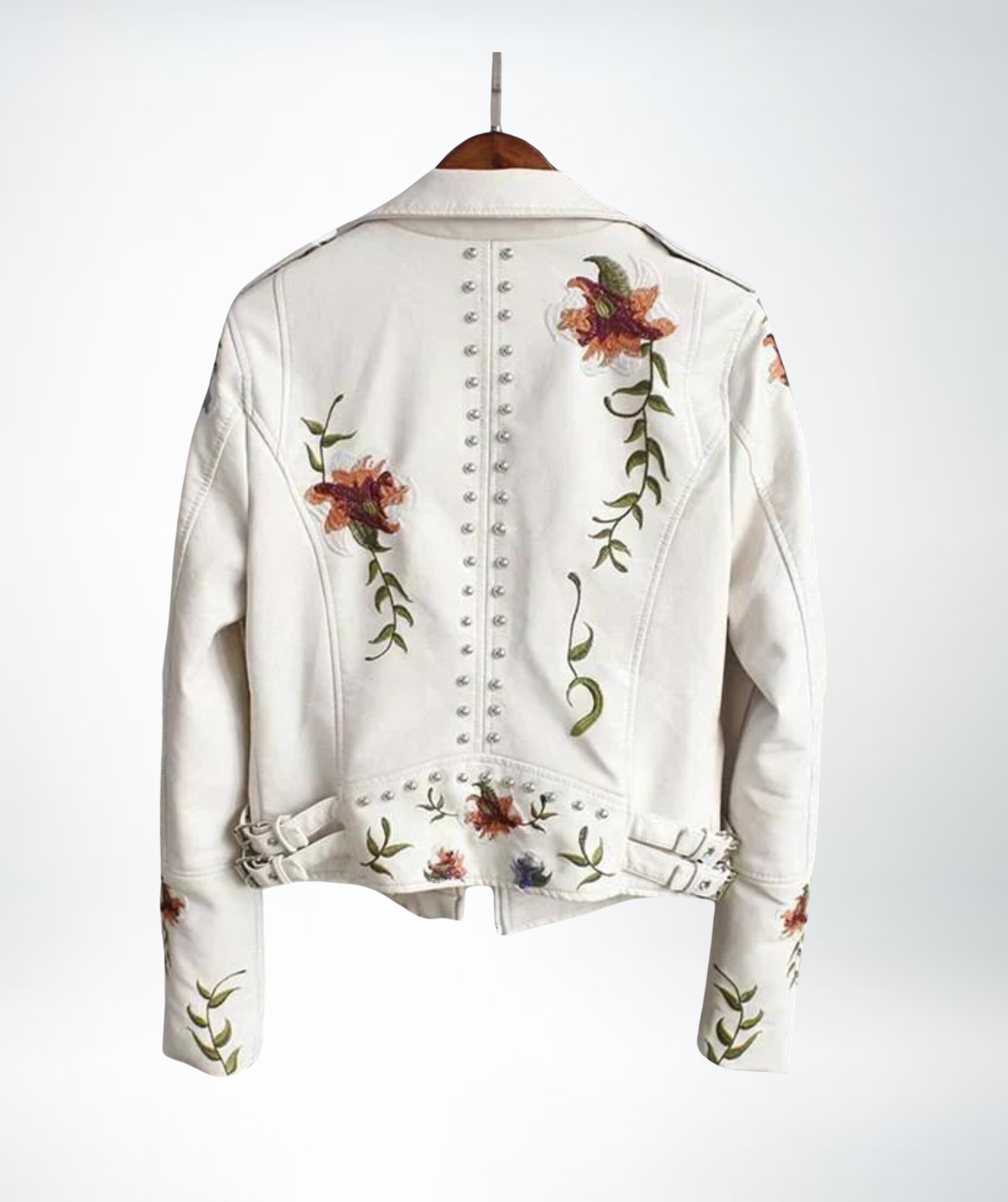 Rose™ Ladies Floral Leather Jacket