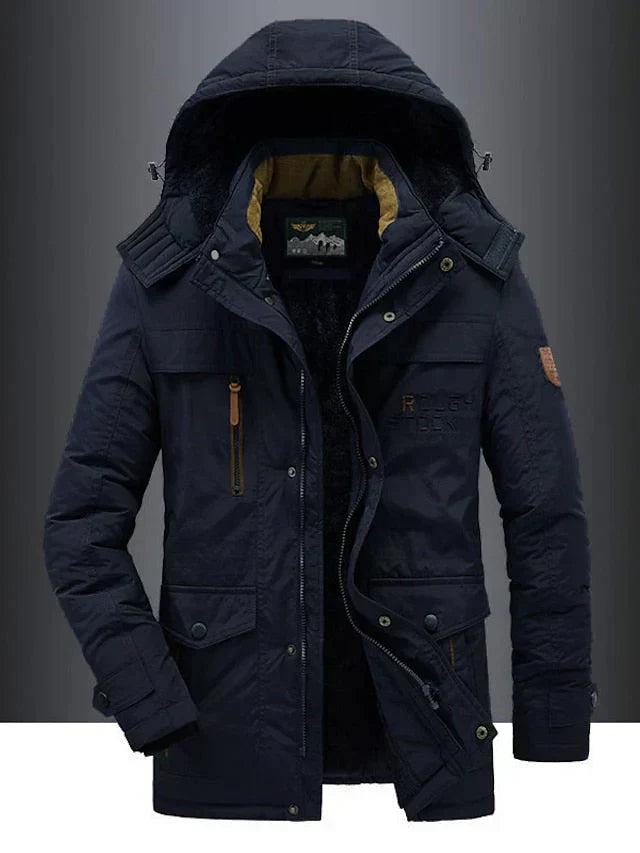 Bjorn - Warm Men's Fleece Winter Jacket Made of Premium Wool Blend