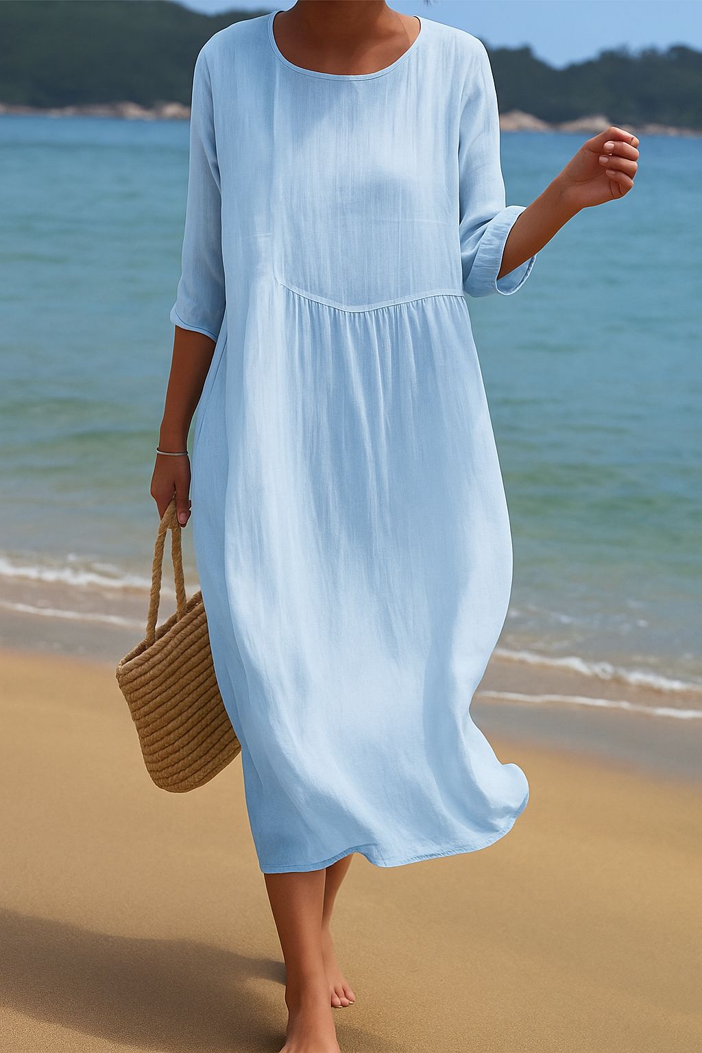 VIOLET | COTTON LINEN ELEGANT DRESS