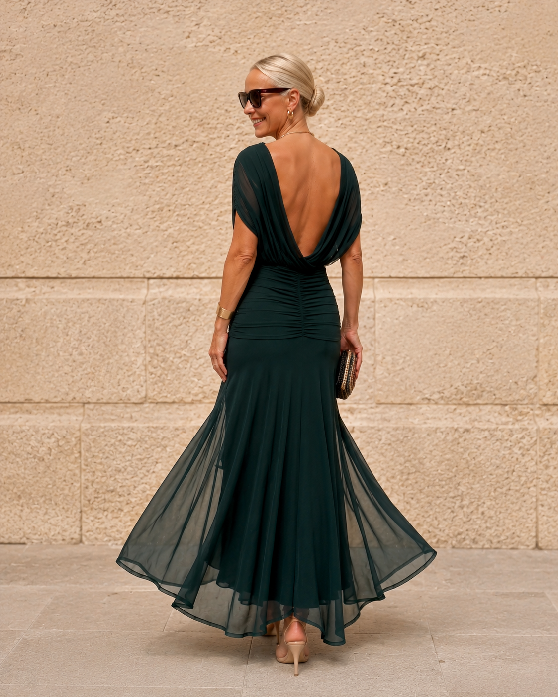 Alondra| Long Floral Dress with V-Neck