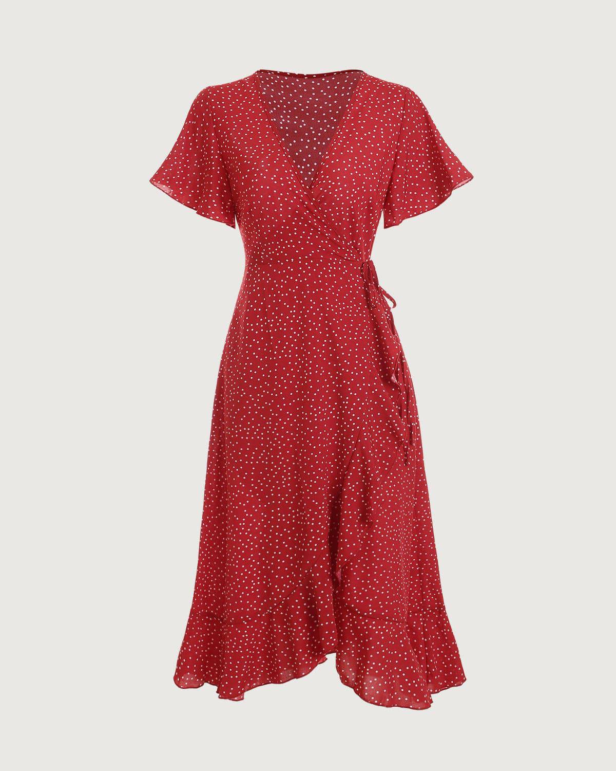 LUCIA | POLKA DOT WRAP DRESS