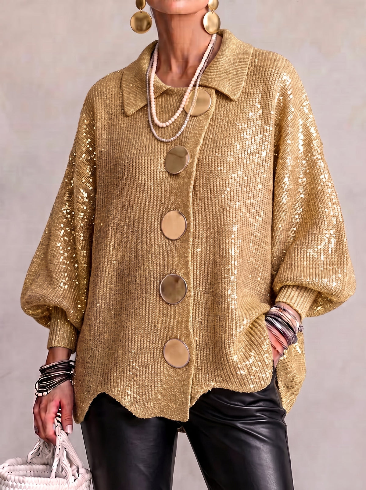 Isadora | Oversized Collared Cardigan