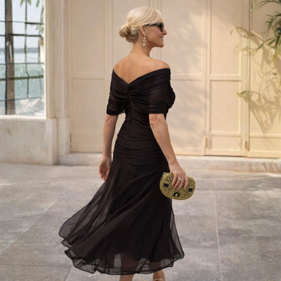 MIKAELA | OFF-SHOULDER MAXI DRESS