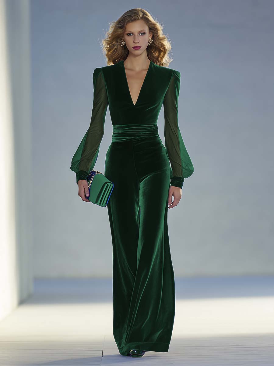 Bożydara – elegant velvet jumpsuit