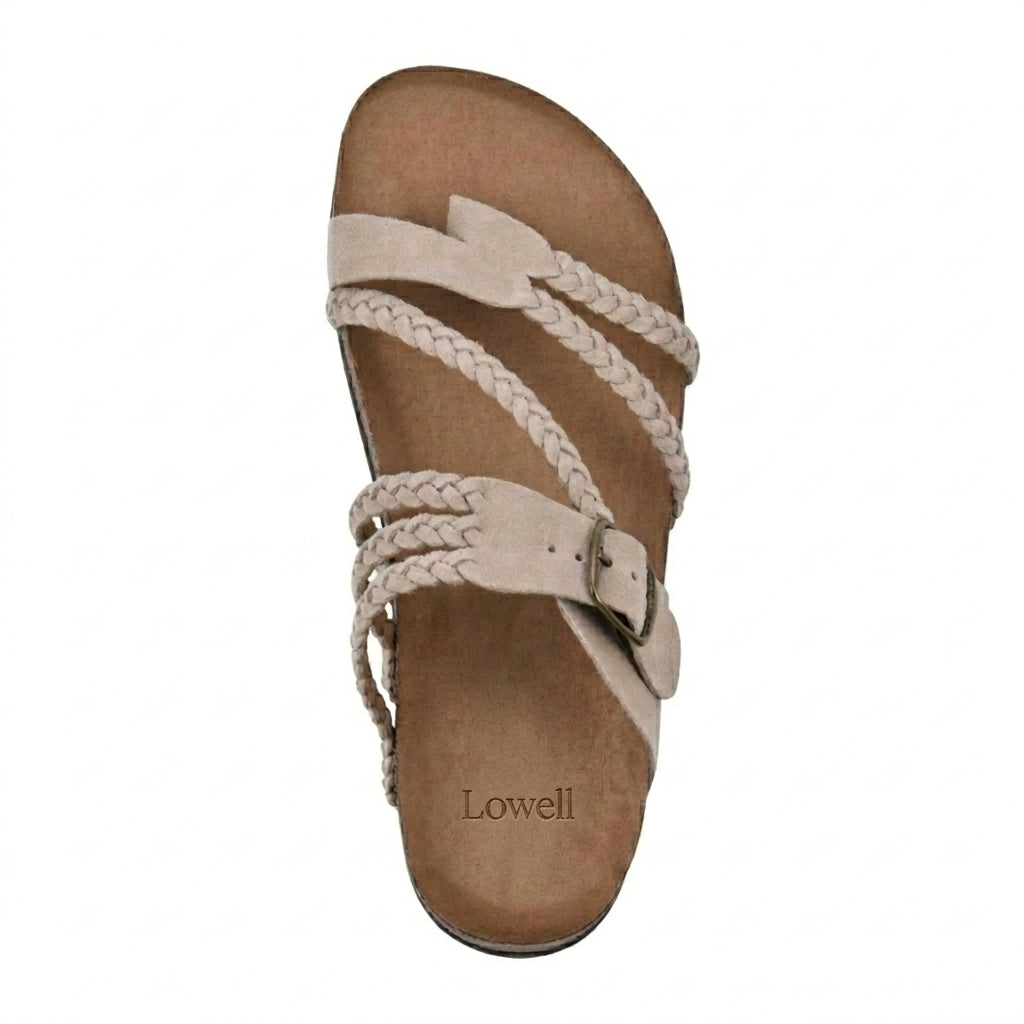 Hayleigh Braided Cork Orthopaedic Sandals - Single Buckle