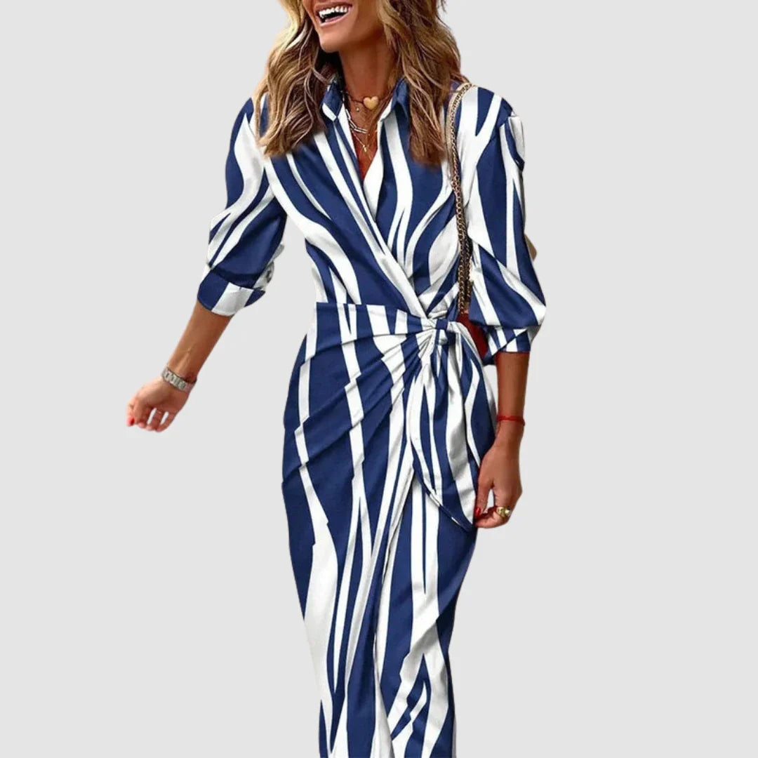 CECILIA | LEGANT STRIPED DRESS