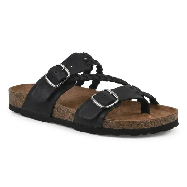Hayleigh Braided Cork Orthopaedic Sandals - Single Buckle