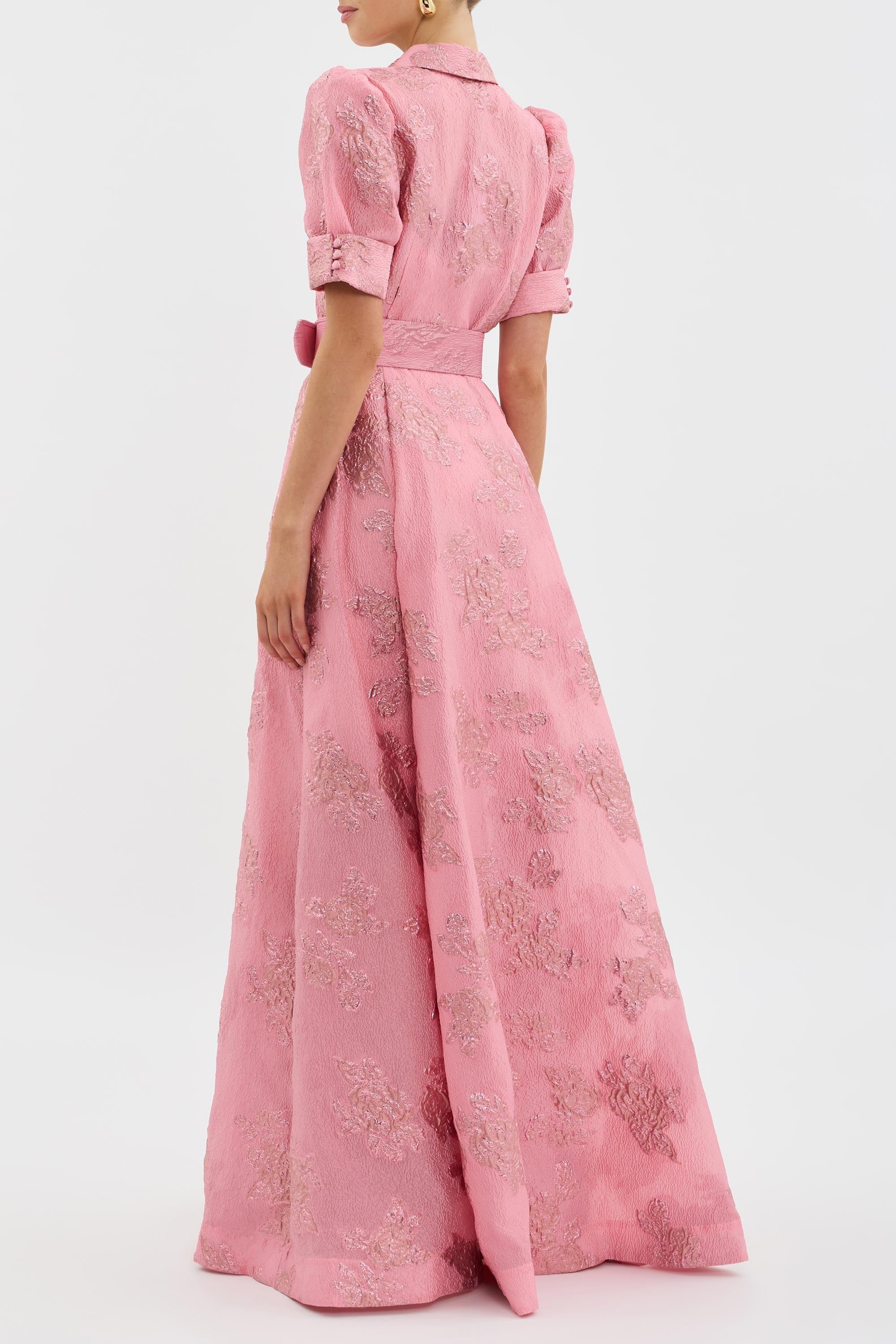 Vivian - Short Floral Puff Sleeves Dress
