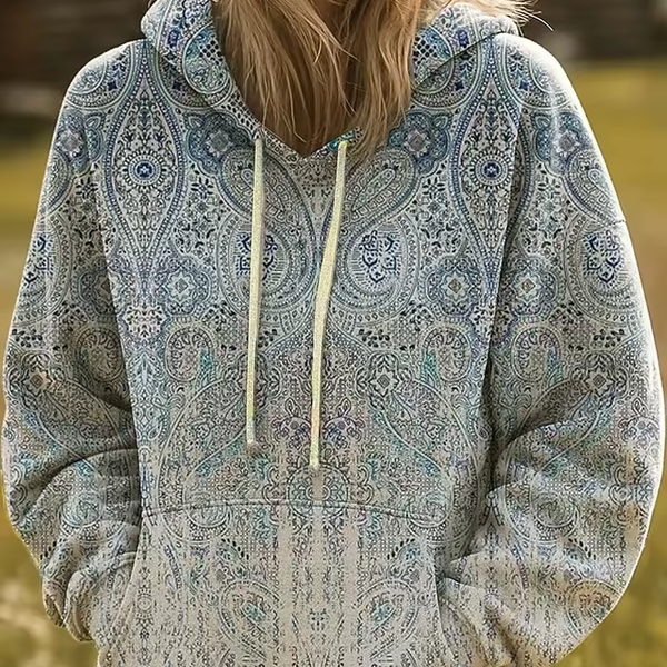Dawnella™ | Bohemian Multicolor Patchwork Hoodie