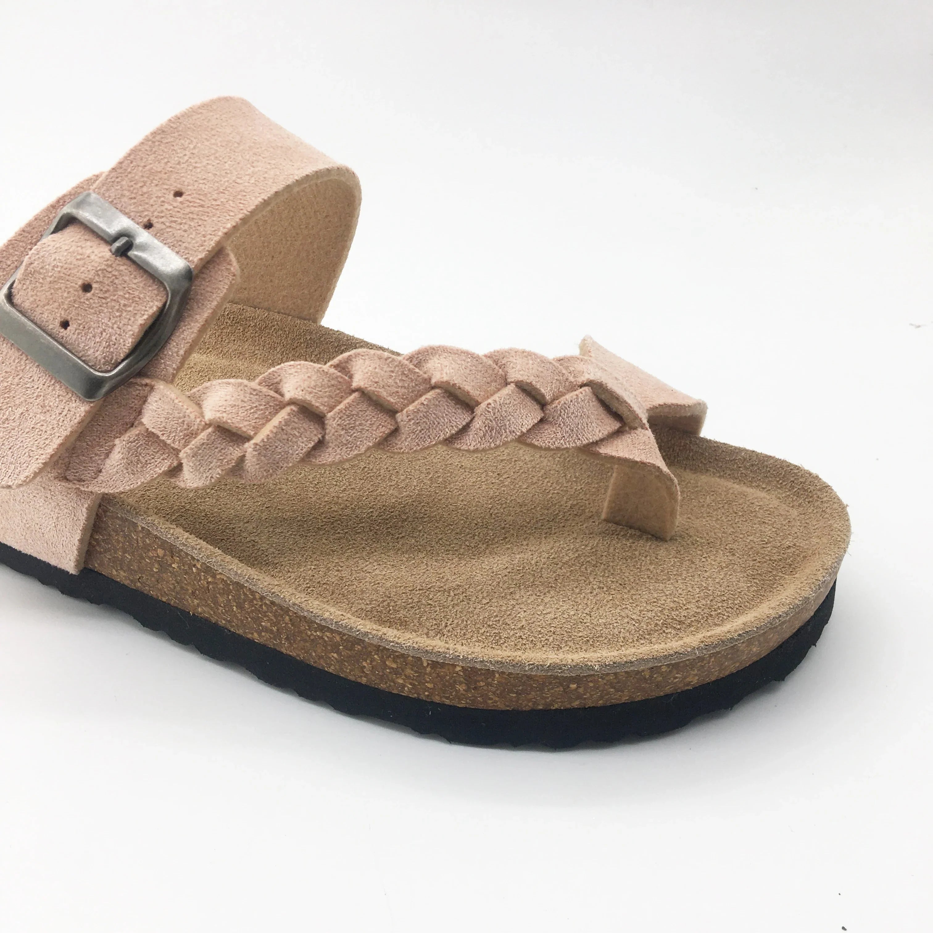 Blush - Braided Toe-Post Orthopaedic Slides
