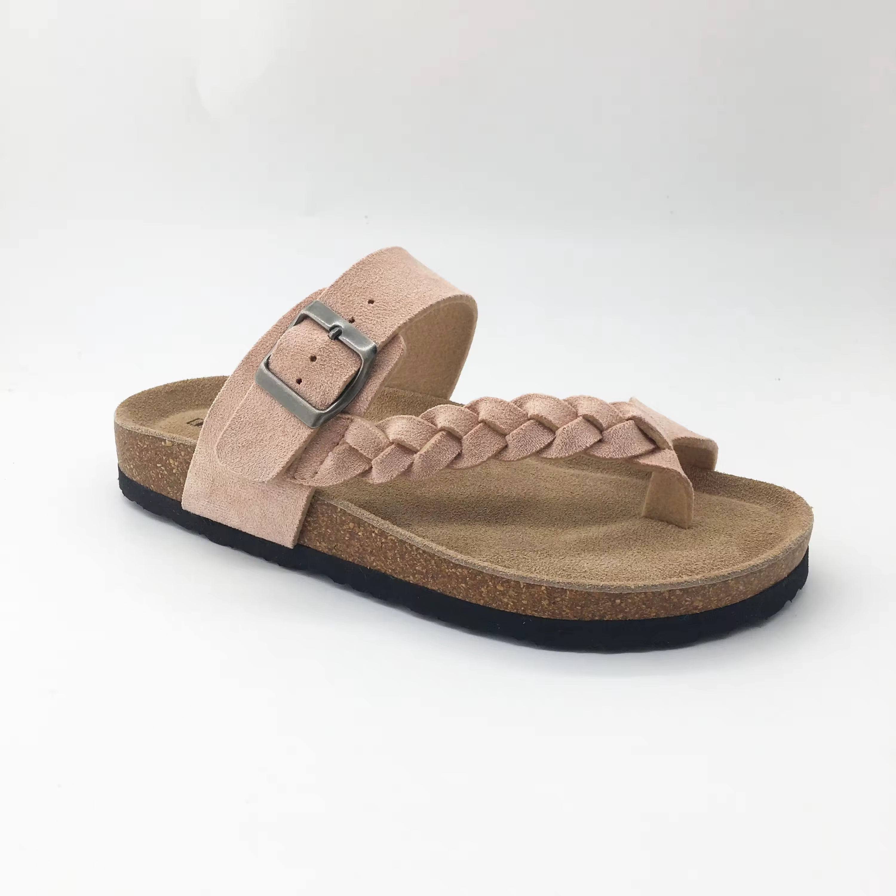 Blush - Braided Toe-Post Orthopaedic Slides