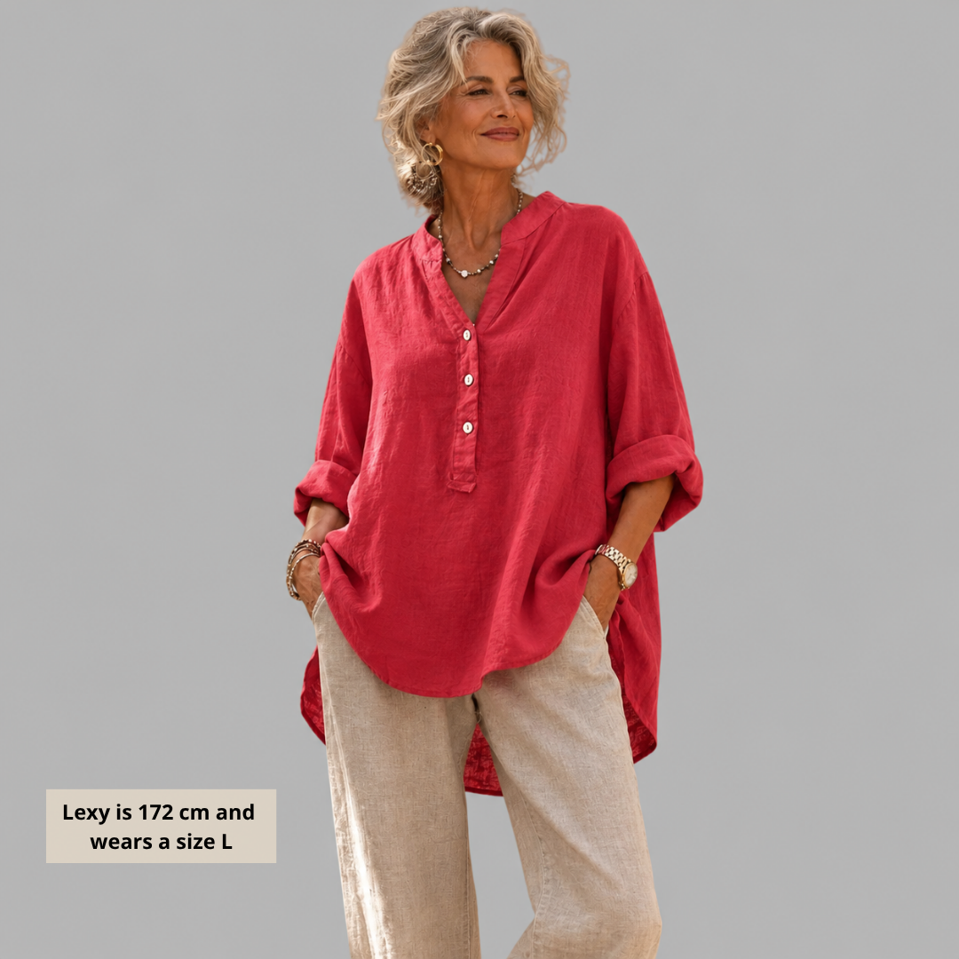 Veronique™ Elegant V-Neck Blouse