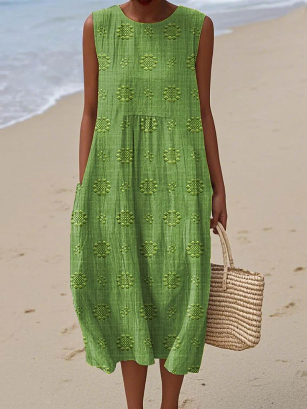 Elena™ Pattern Midi Dress