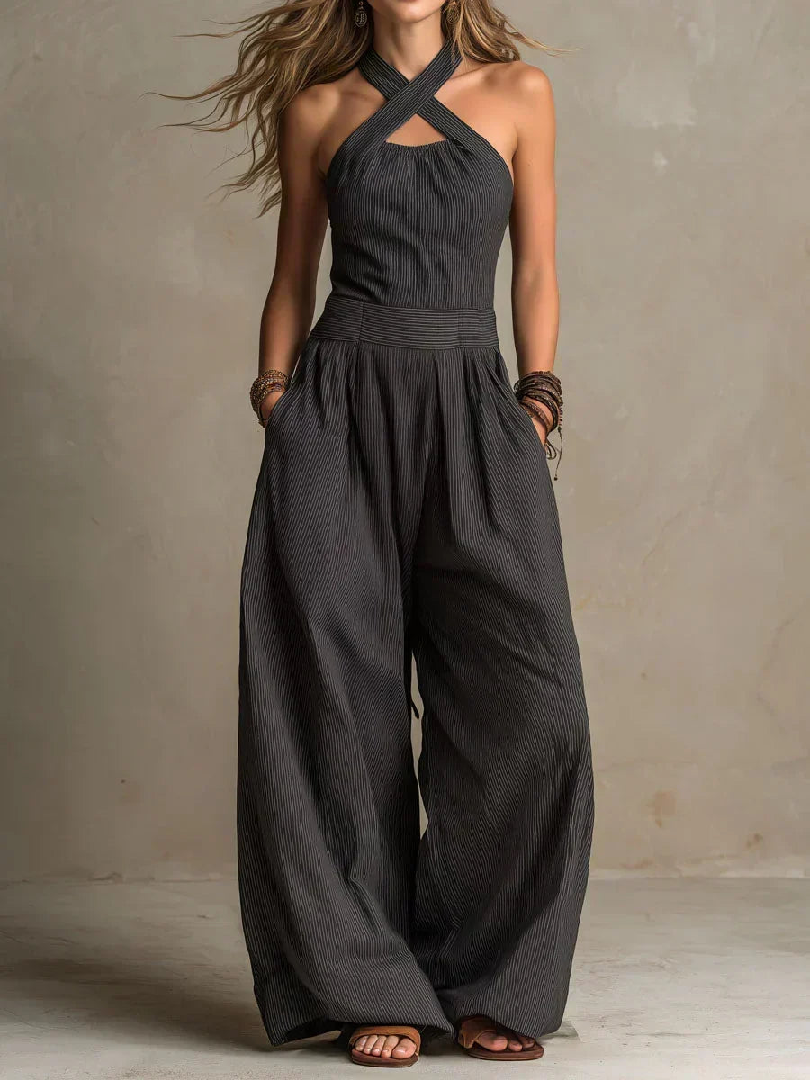 Bianca | Elegant Cross-Neck Jumpsuit