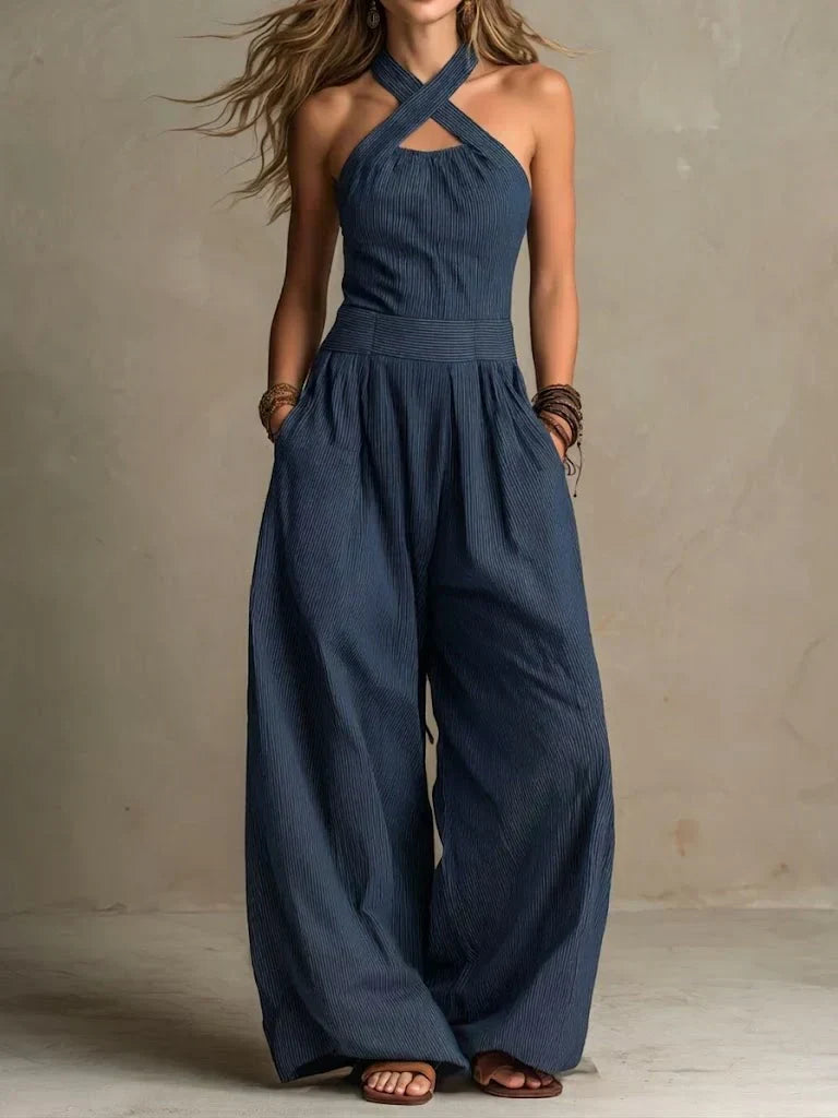 Bianca | Elegant Cross-Neck Jumpsuit
